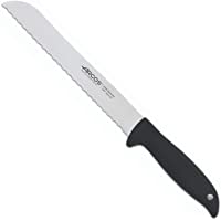 Arcos Serie Menorca- Cuchillo Panero- Hoja serrada de 200 mm- Mango Color Negro